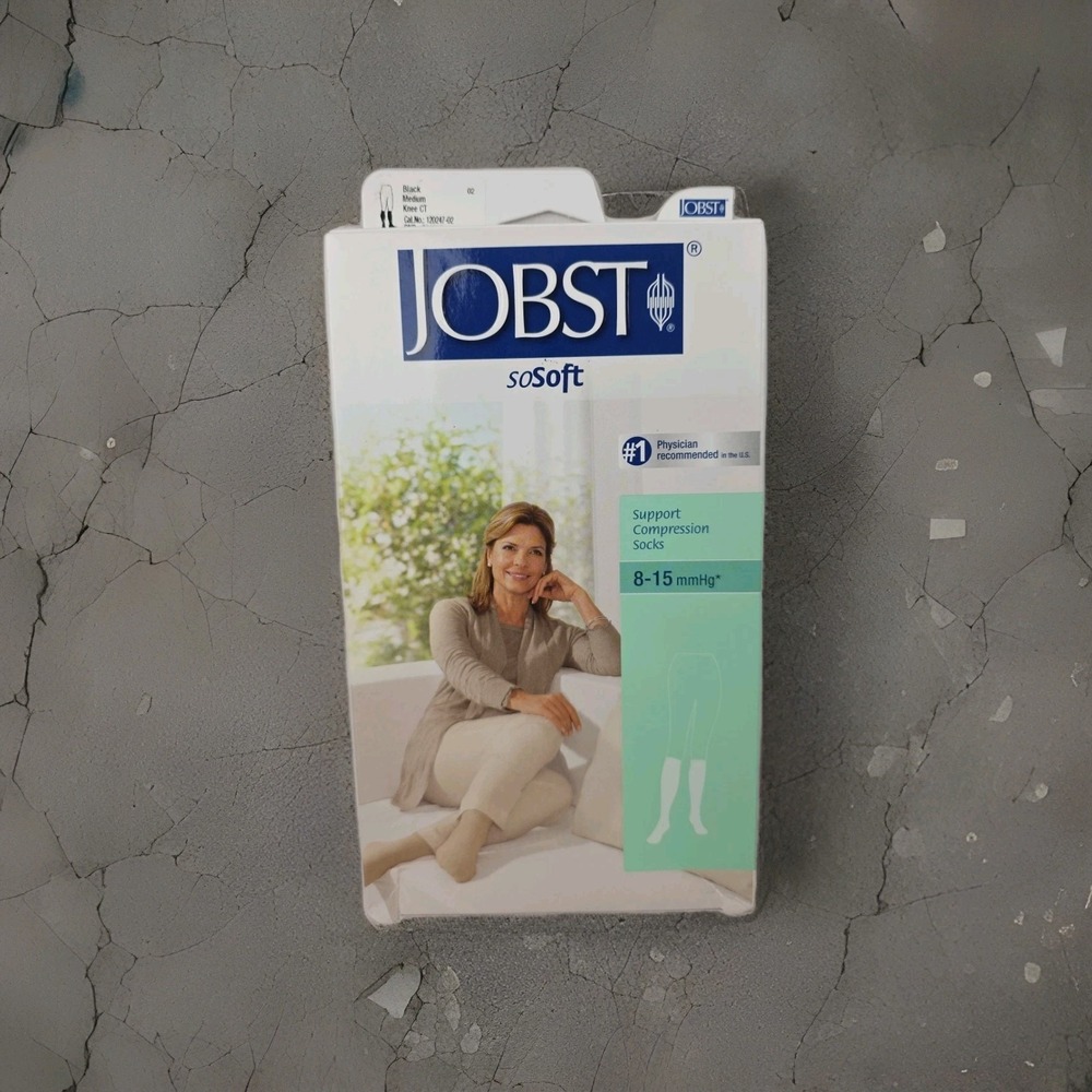 JOBST-120247 SoSoft Black Knee High Medium 8-15 mmHg Closed Toe Compression Sock